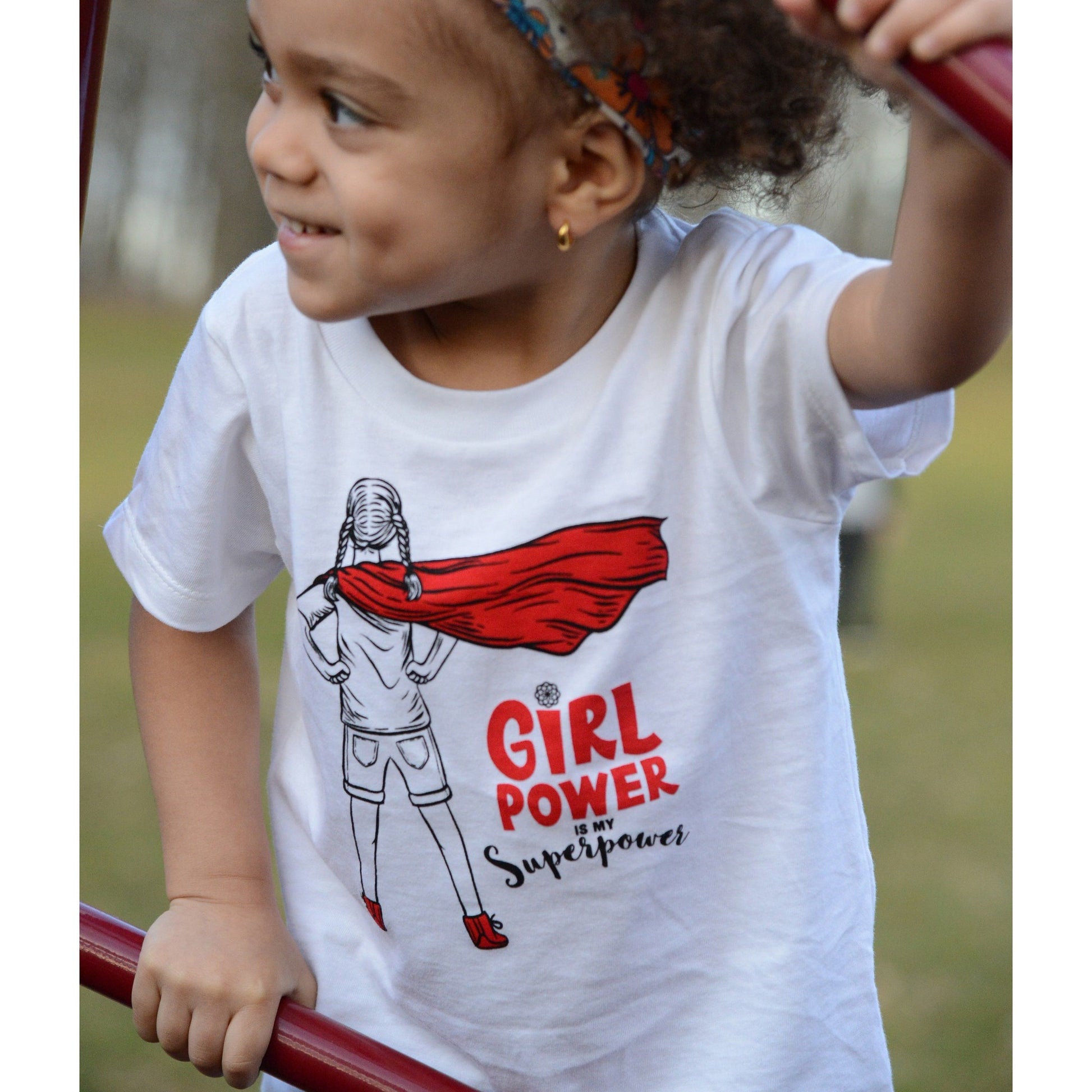 Girl Power Is My Super Power  - Toddler Organic Cotton T-shirt - Teeminder