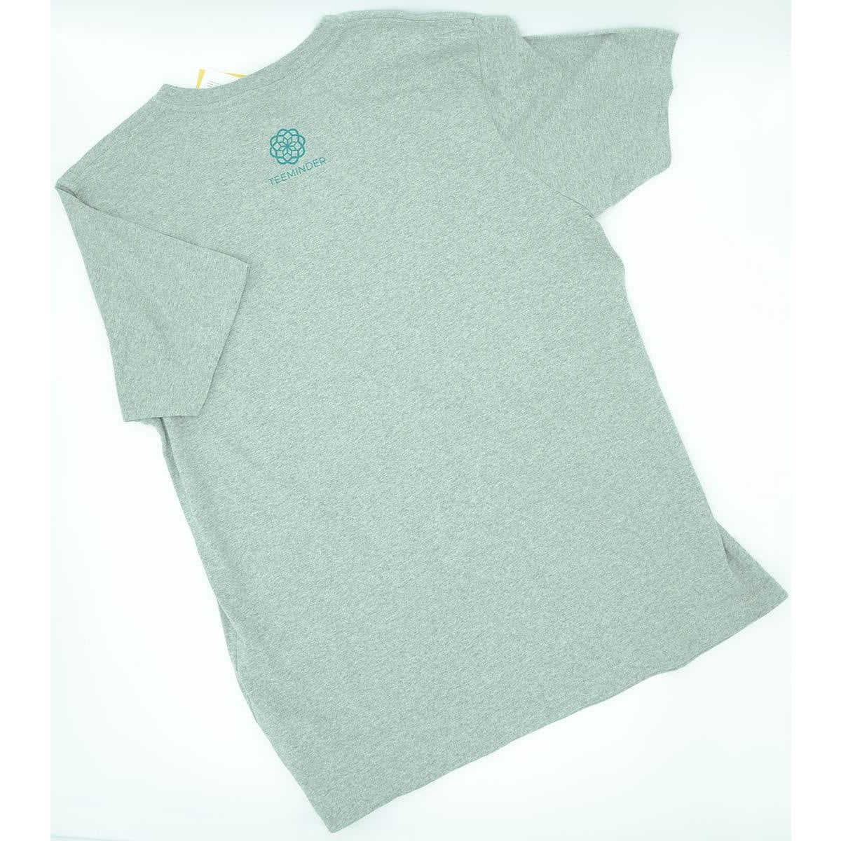 Rooted in Gratitude - Men's / Unisex Black Melange Grey Cotton T-shirt - Teeminder