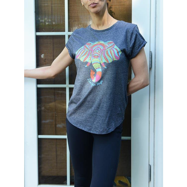 Live your magic - Women's Pin striped Organic Cotton T-shirt