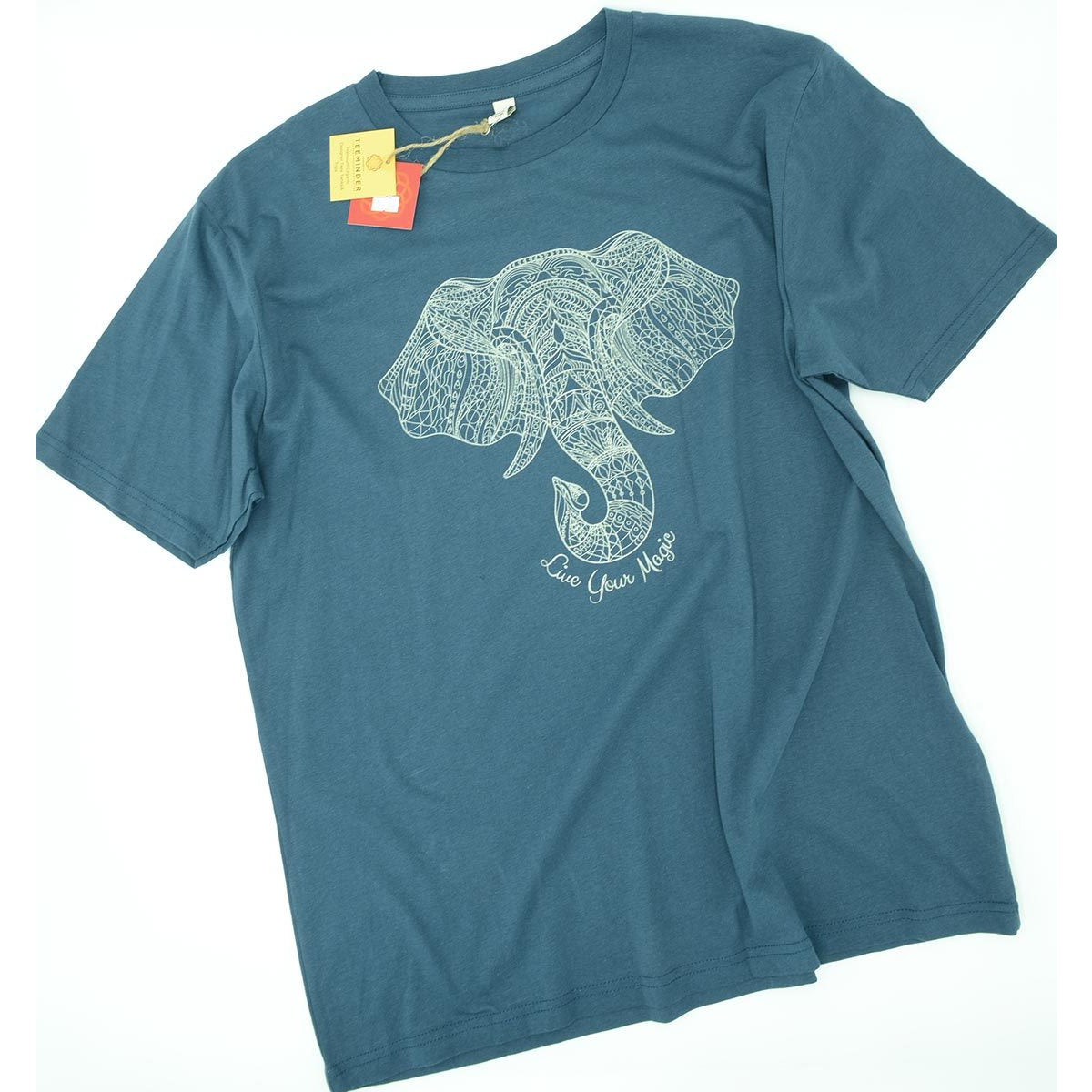 Live your Magic - Men's / Unisex Denim Blue Organic Cotton T-shirt - Teeminder