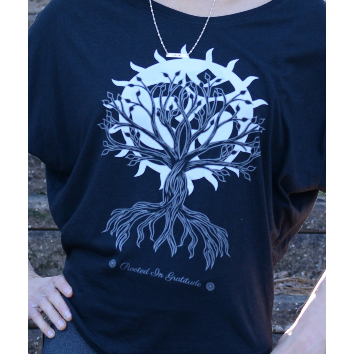 OM Tree of Life - Rooted in Gratitude - Women's Bamboo Organic Poncho