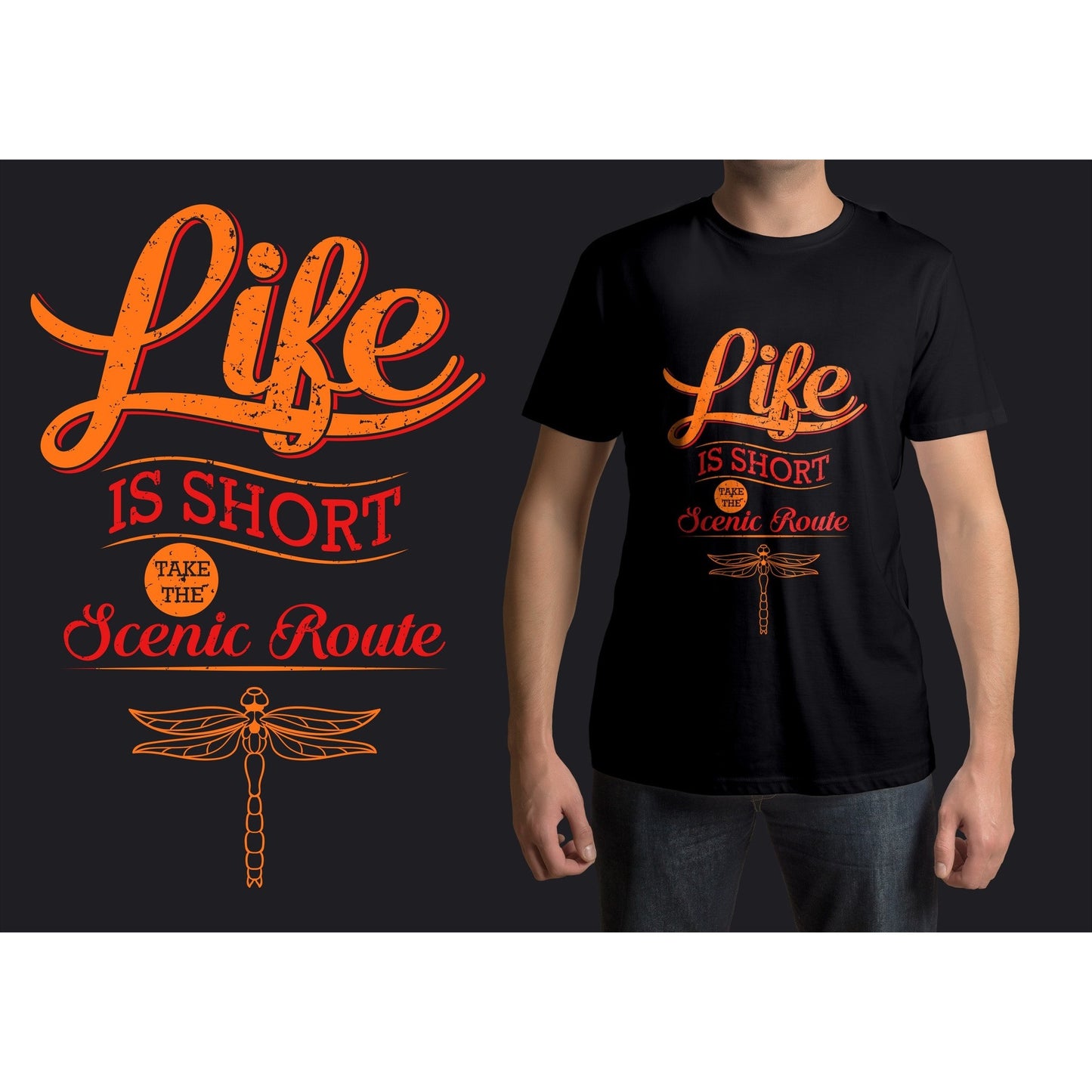 Life is short, take the scenic route - Men's Organic Cotton T-shirt - Teeminder
