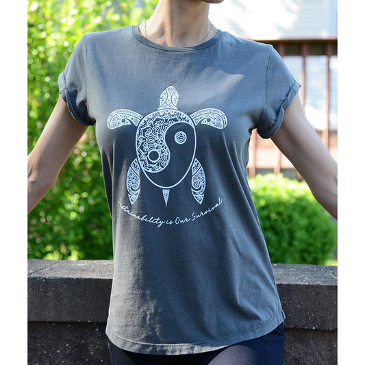 Sustainability - Women's Rolled sleeves Organic Cotton T-shirt