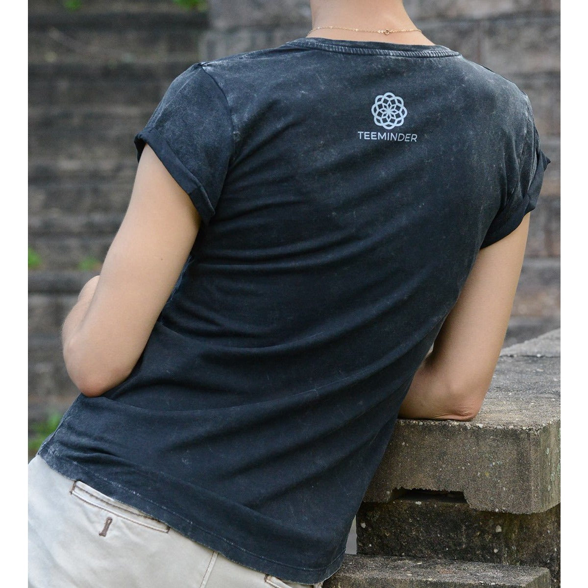 Vegan II -Women's Organic Cotton Rolled Sleeves T-shirt - Teeminder