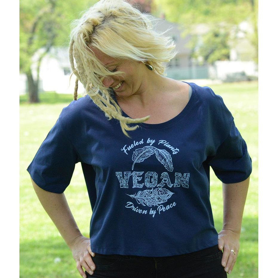 Vegan - Women's Organic Cotton Slouchy Tee - Teeminder