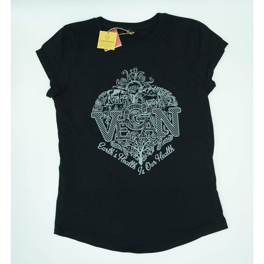 Vegan II -Women's Organic Cotton Rolled Sleeves T-shirt - Teeminder