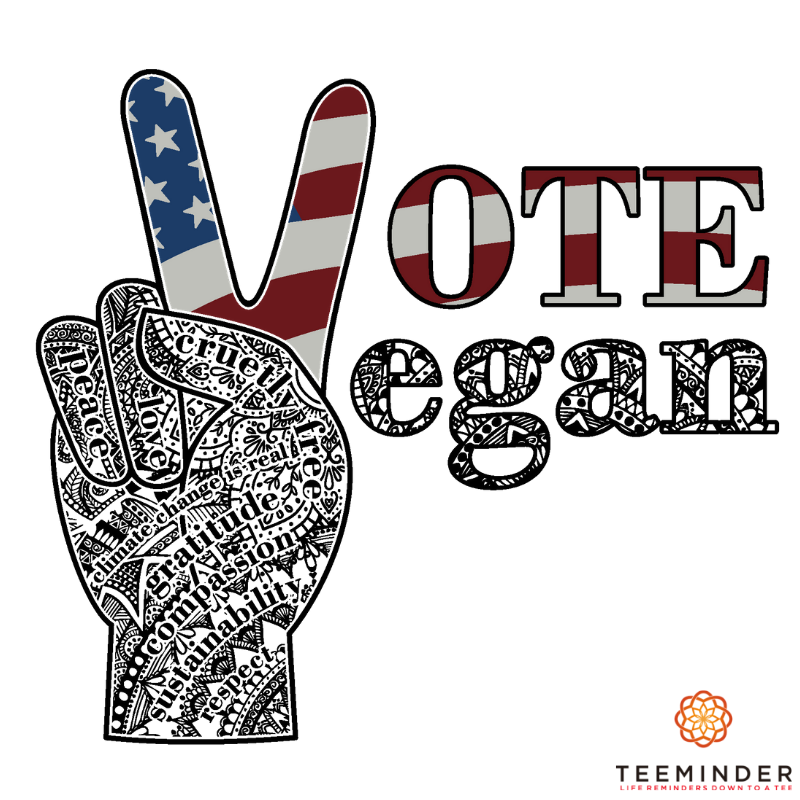 Vote Vegan - Unisex Denim Blue Organic Cotton T-shirt