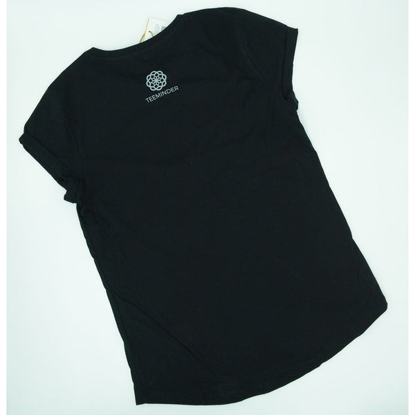 Vegan - Women's Organic Cotton Rolled Sleeves T-shirt - Teeminder