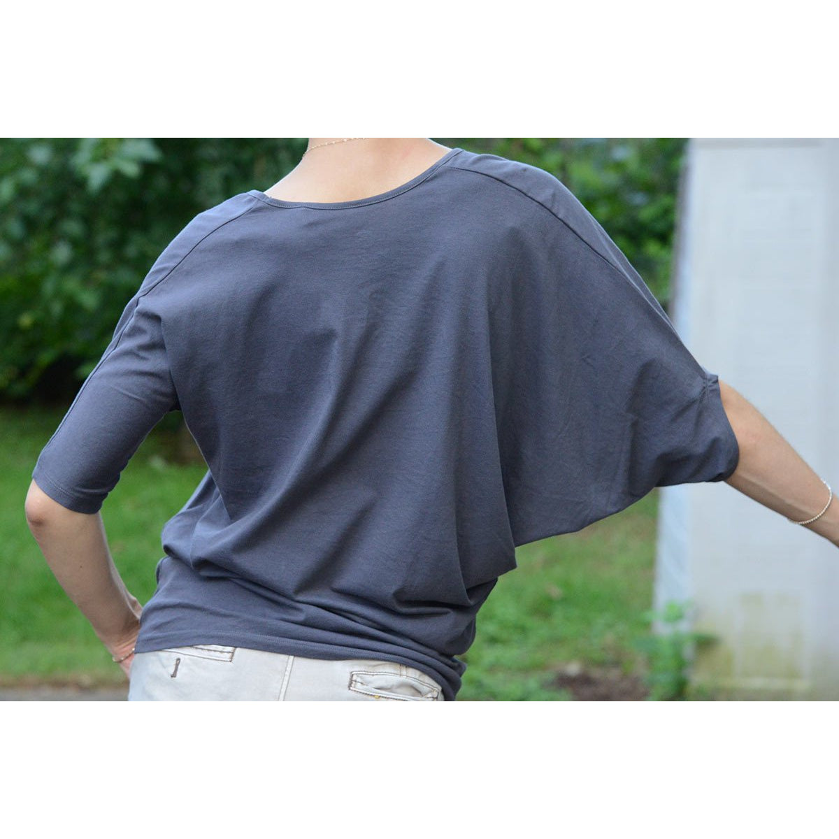 Mandala - Women's Grey Angled Top - Teeminder