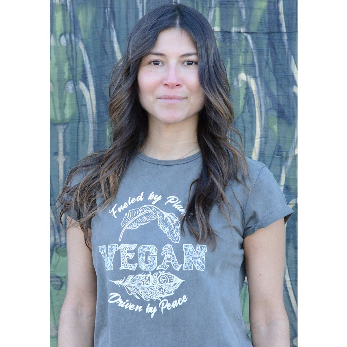 Vegan - Women's Organic Cotton Rolled Sleeves T-shirt - Teeminder