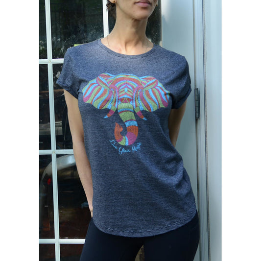 Live your magic - Women's Pin striped Organic Cotton T-shirt
