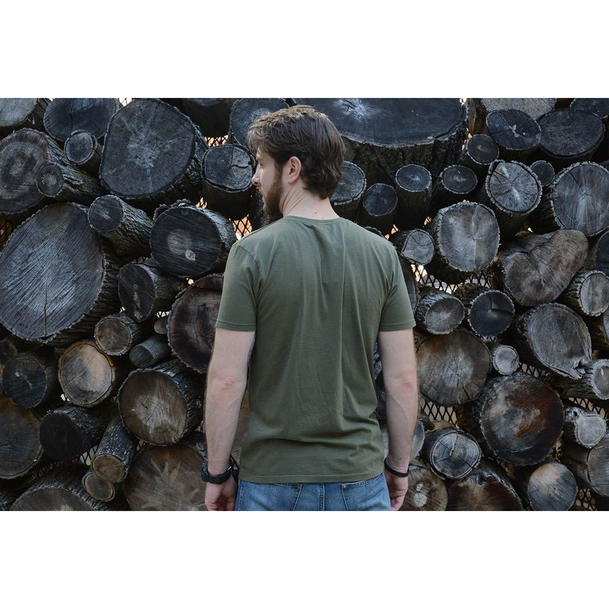 Keep Growing - Men's Army Green Organic Cotton T-shirt - Teeminder