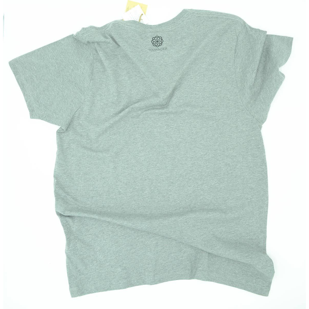 Vegan - Men's / Unisex Melange Grey Organic Cotton T-shirt - Teeminder